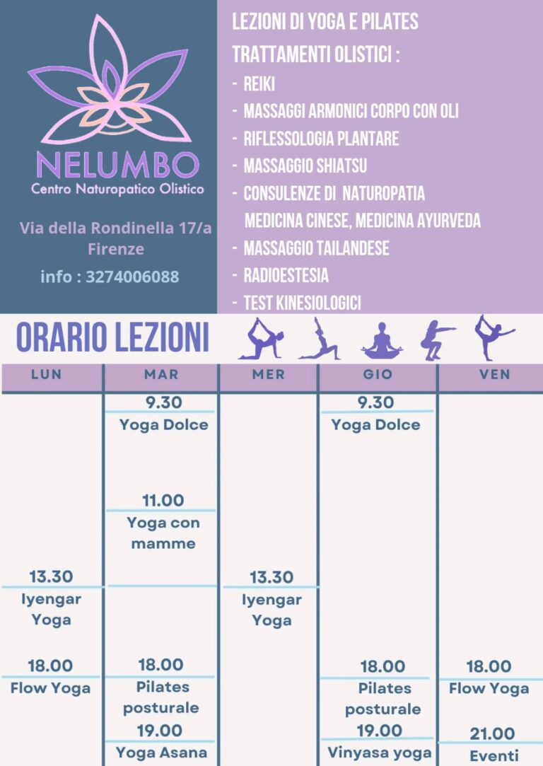 orario lezioni nelumbo